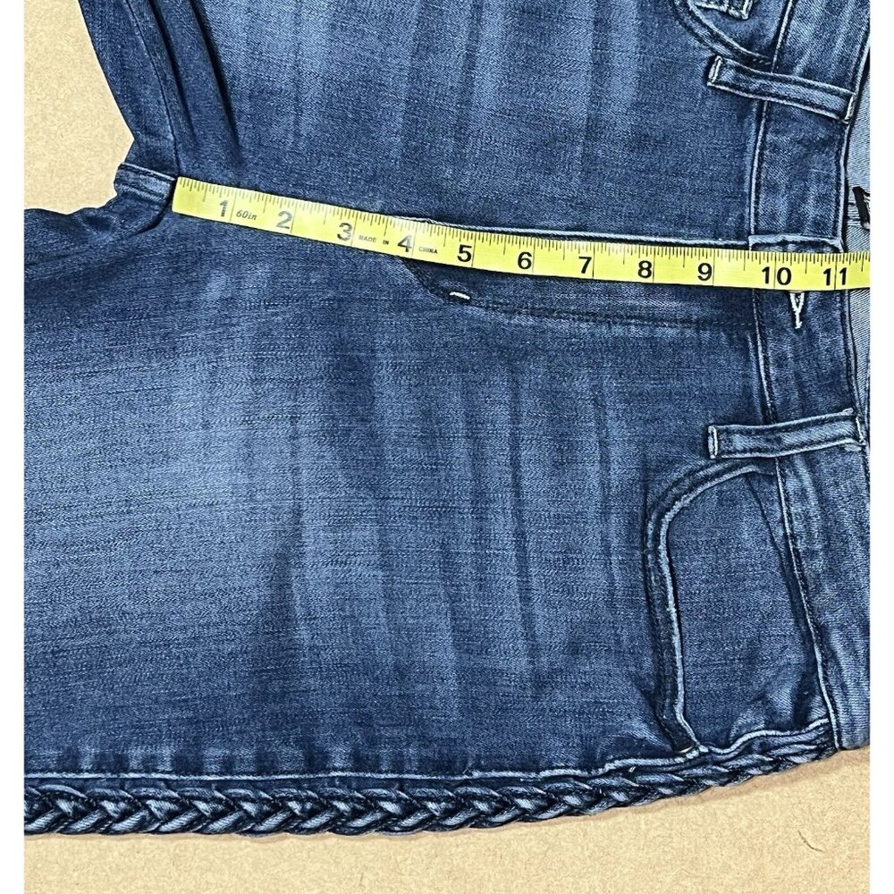 Judy Blue Women Size 15/32 Jeans Relaxed Fit Braided Detail Blue Stretch - Picture 9 of 16